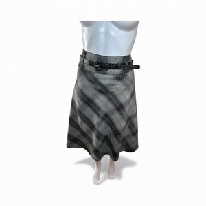 East 5th Plaid Skirt with Belt